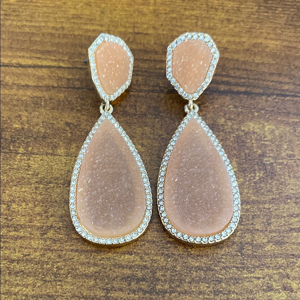 BAUBLEBAR Moonlight Druzy Drop Earrings in Blush